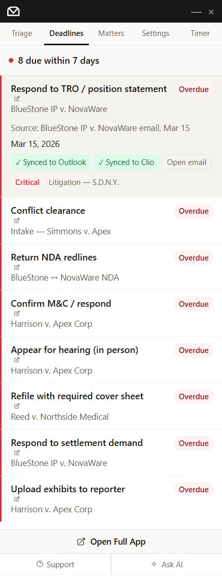 Mattersort Deadlines Panel